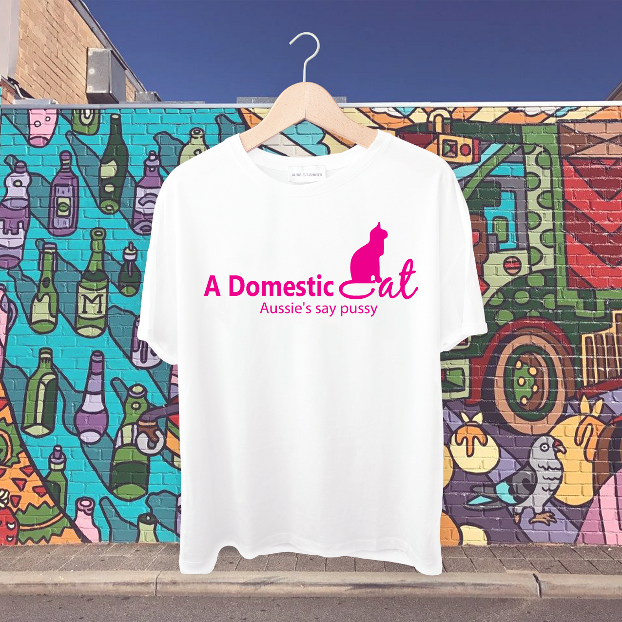 A domestic cat. A pussy Tshirt