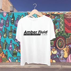 Amber Fluid- a brown sandwich- a beer Tshirt